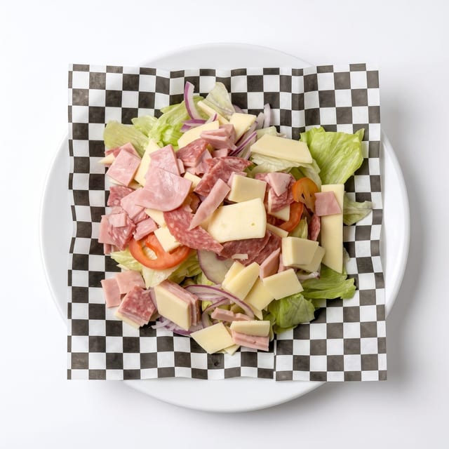 Tossed Salad with Meat & Cheese.